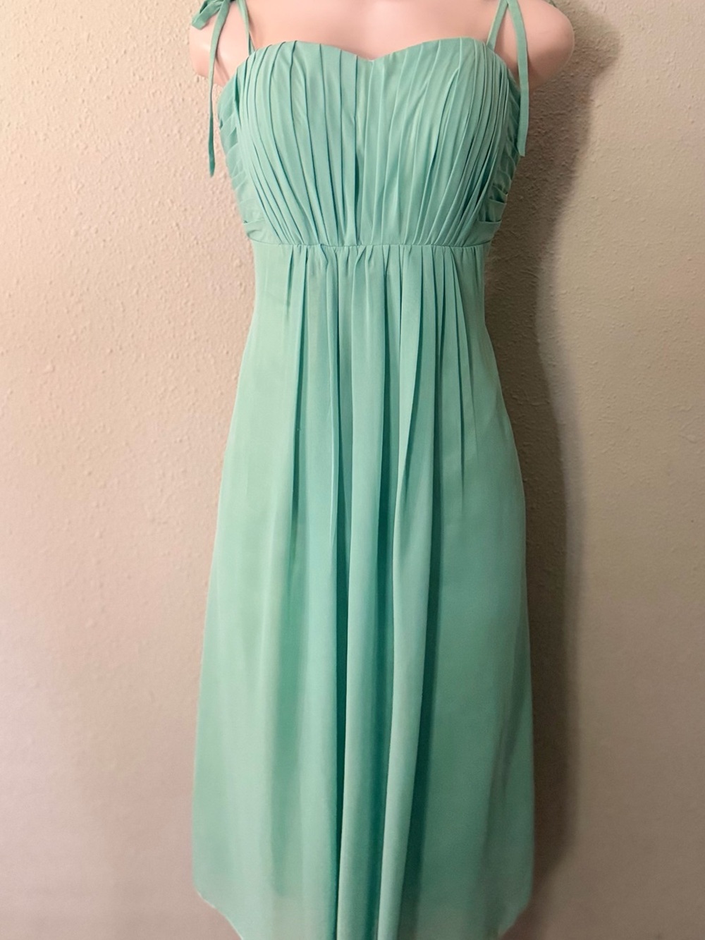 Mint green midi dress